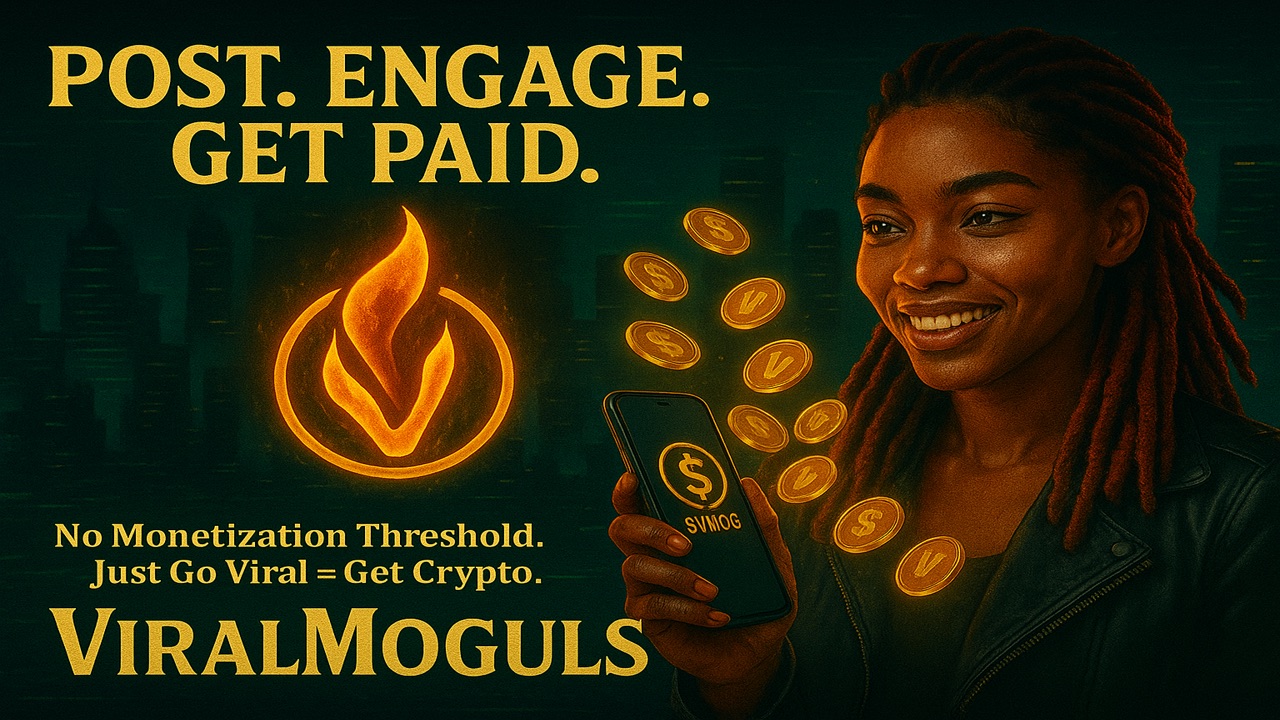 ViralMoguls Launches: Get Paid in Crypto Just for Going Viral — No Monetization Threshold Required